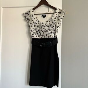 by & by Black and White Polka Dot Dress